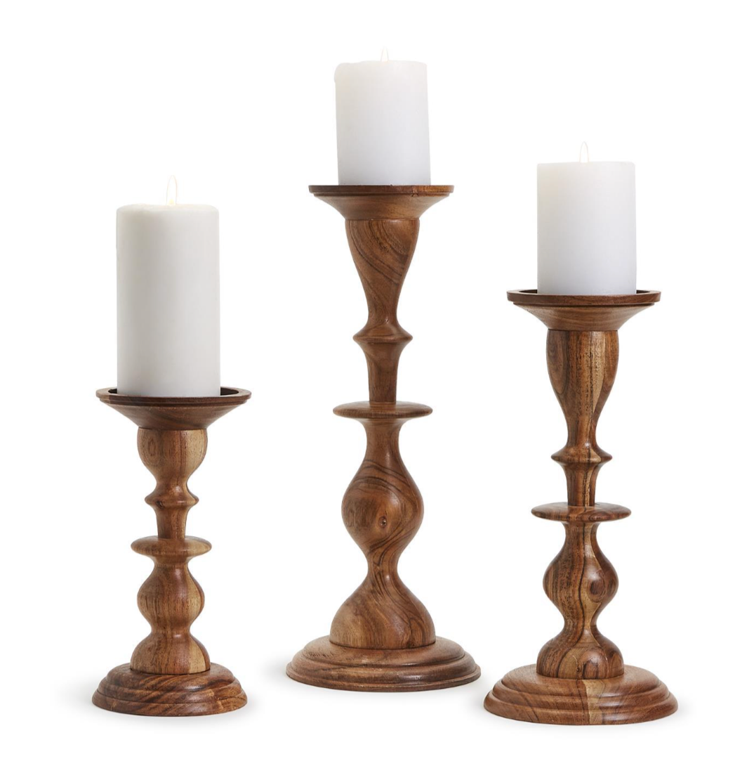 Natural Heights Hand-Crafted Pillar Candleholder Small
