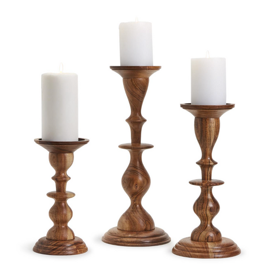 Natural Heights Hand-Crafted Pillar Candleholder Medium